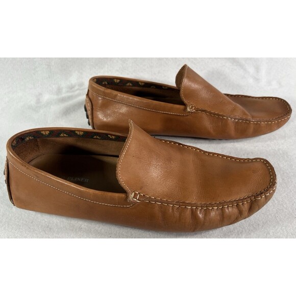 DONALD PLINER Brown Leather Slip-on Driving Loafers Moccasins Size 13M main image 4